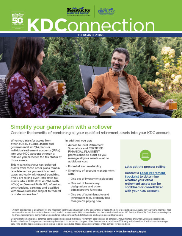 Image is the cover of the 1st quarter 2025 KDC Connection